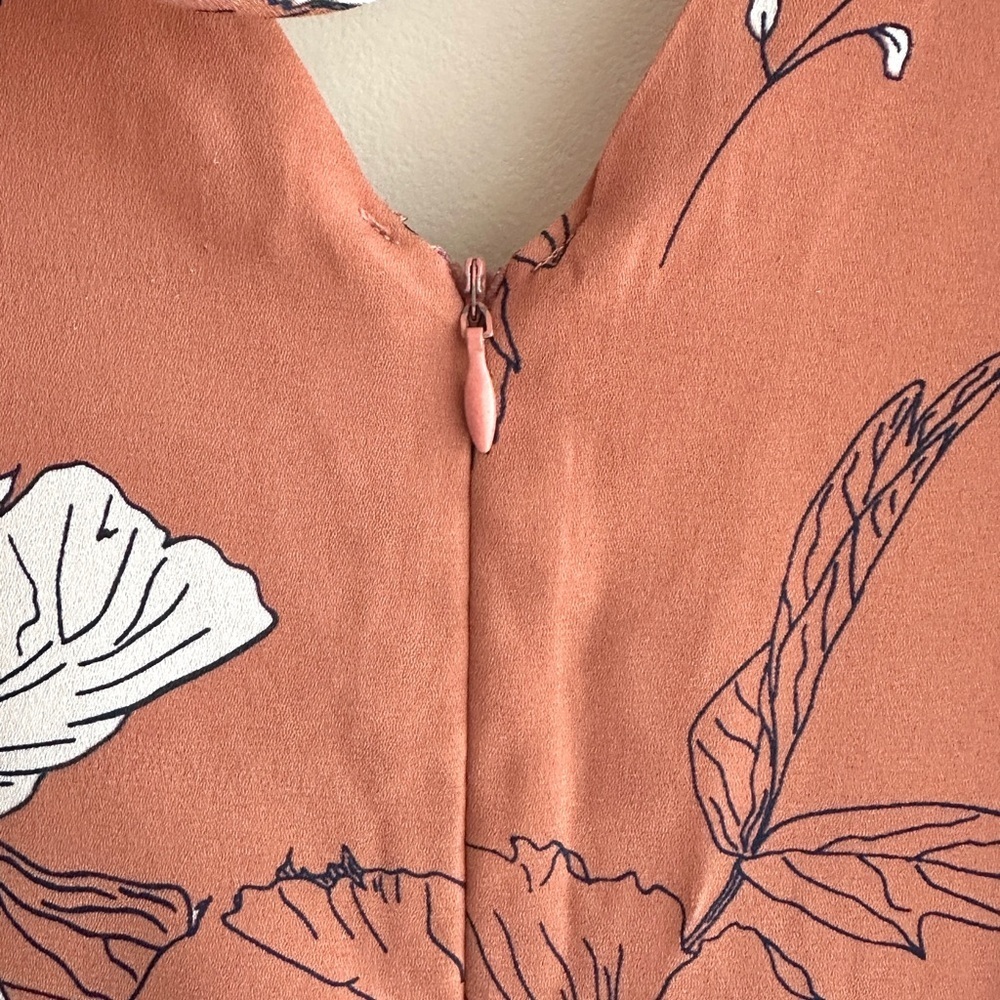 Sienna Sky Floral Cutout Wide Leg Jumpsuit, Peach/White, Summer/Spring, Small - Picture 14 of 16